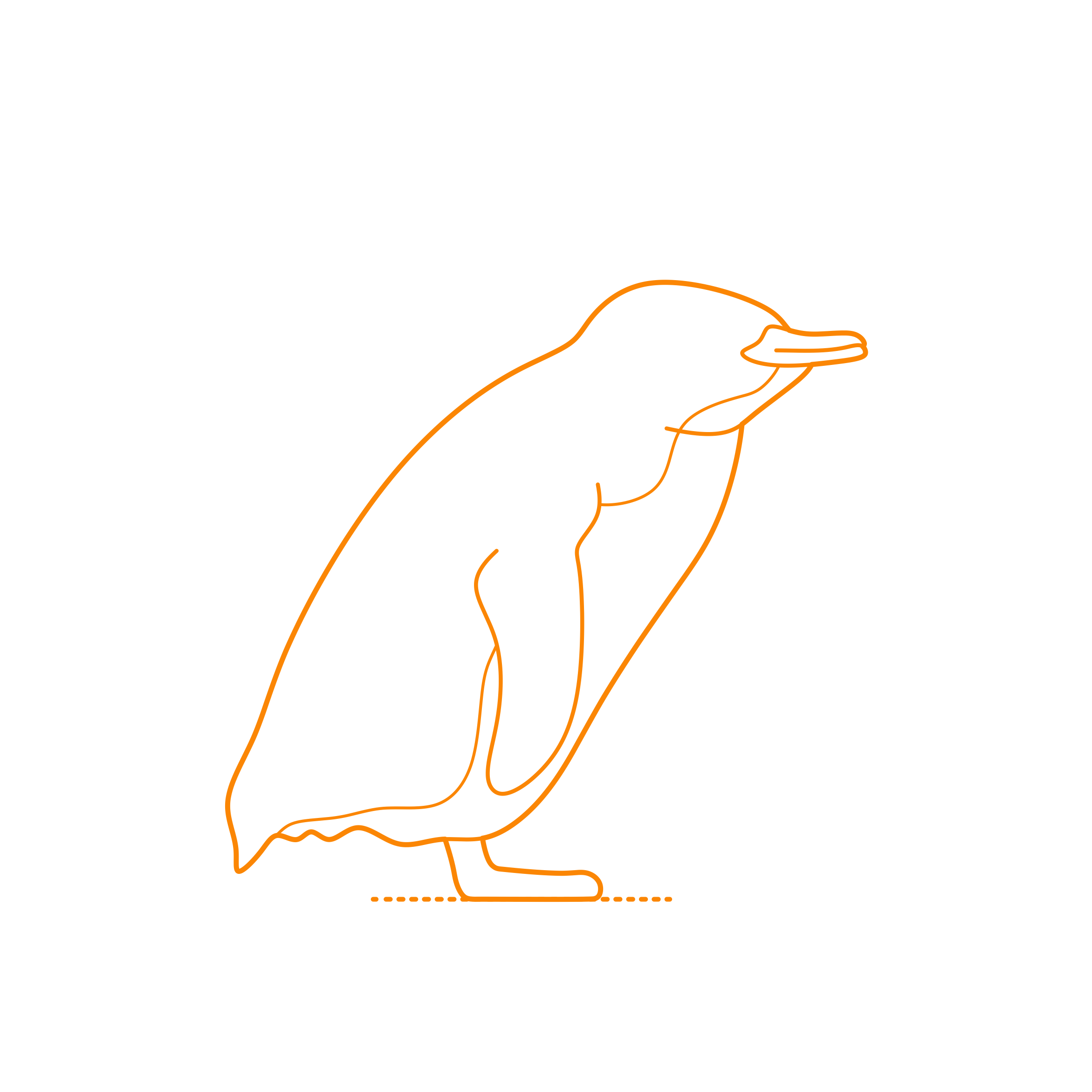Animals Penguins Little Penguin Contour Svg Vector Free Vectors